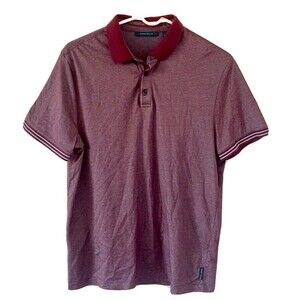 Perry Ellis Polo Shirt Mens Size (M) Medium Light Maroon Wash Short Sleeve